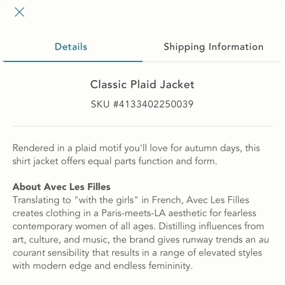 Anthropologie NWT Avec Les Filles Classic Plaid Jacket Size S. - Picture 5 of 12